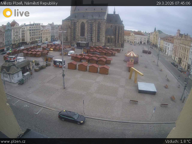 Město Plzeň - Náměstí Republiky - 29.3.2026 v 07:45