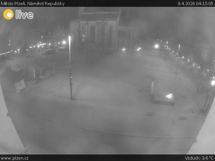 Město Plzeň - Náměstí Republiky - 9.4.2026 v 04:15