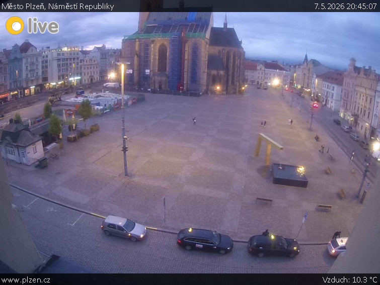 Město Plzeň - Náměstí Republiky - 7.5.2026 v 20:45