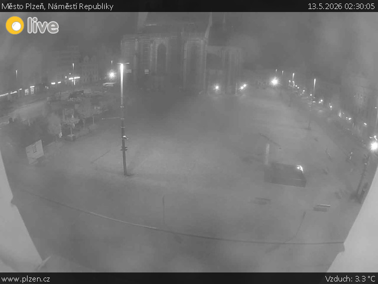 Město Plzeň - Náměstí Republiky - 13.5.2026 v 02:30