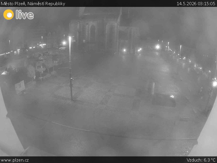 Město Plzeň - Náměstí Republiky - 14.5.2026 v 03:15