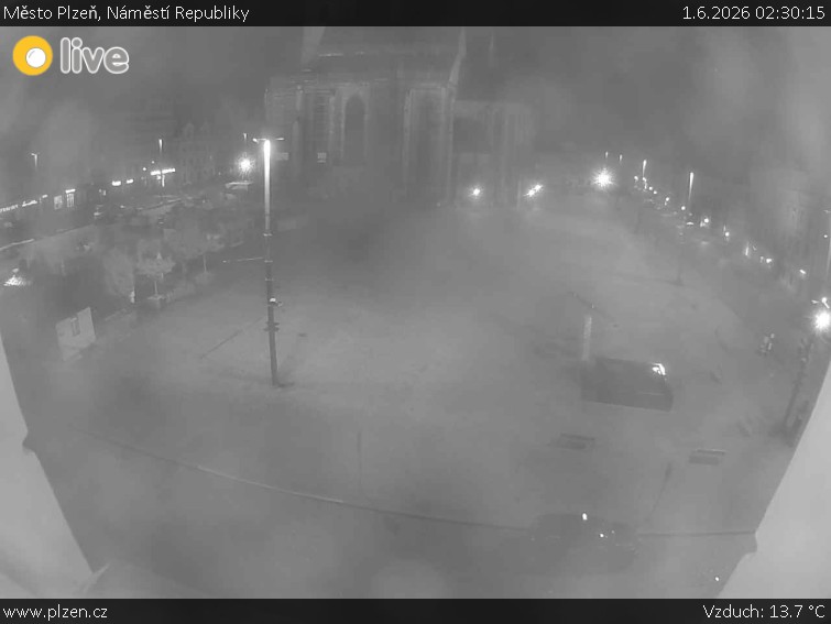 Město Plzeň - Náměstí Republiky - 1.6.2026 v 02:30