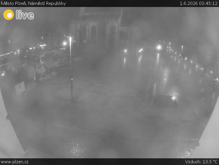 Město Plzeň - Náměstí Republiky - 1.6.2026 v 03:45