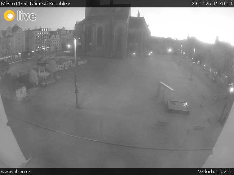 Město Plzeň - Náměstí Republiky - 8.6.2026 v 04:30