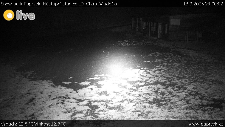 Snow park Paprsek - Nástupní stanice LD, Chata Vindoška - 13.9.2025 v 23:00 Snow park Paprsek - Nástupní stanice LD, Chata Vindoška - 13.9.2025 v 23:00