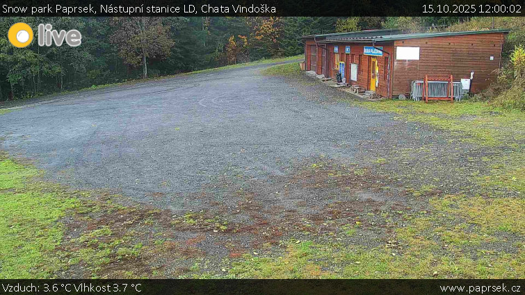 Snow park Paprsek - Nástupní stanice LD, Chata Vindoška - 15.10.2025 v 12:00