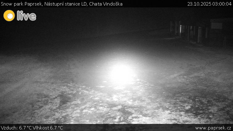 Snow park Paprsek - Nástupní stanice LD, Chata Vindoška - 23.10.2025 v 03:00 Snow park Paprsek - Nástupní stanice LD, Chata Vindoška - 23.10.2025 v 03:00