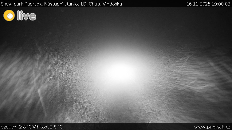 Snow park Paprsek - Nástupní stanice LD, Chata Vindoška - 16.11.2025 v 19:00