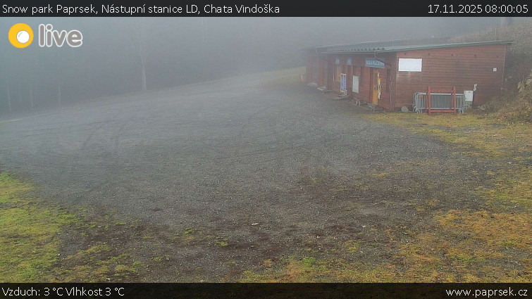 Snow park Paprsek - Nástupní stanice LD, Chata Vindoška - 17.11.2025 v 08:00