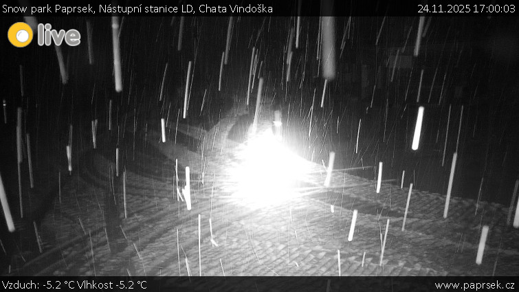 Snow park Paprsek - Nástupní stanice LD, Chata Vindoška - 24.11.2025 v 17:00