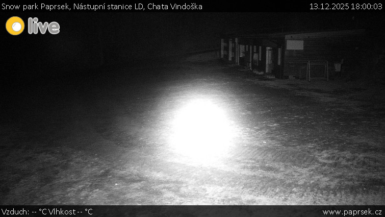 Snow park Paprsek - Nástupní stanice LD, Chata Vindoška - 13.12.2025 v 18:00