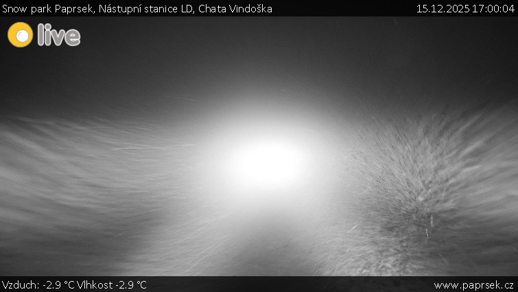 Snow park Paprsek - Nástupní stanice LD, Chata Vindoška - 15.12.2025 v 17:00