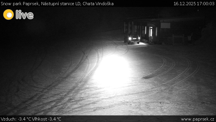 Snow park Paprsek - Nástupní stanice LD, Chata Vindoška - 16.12.2025 v 17:00