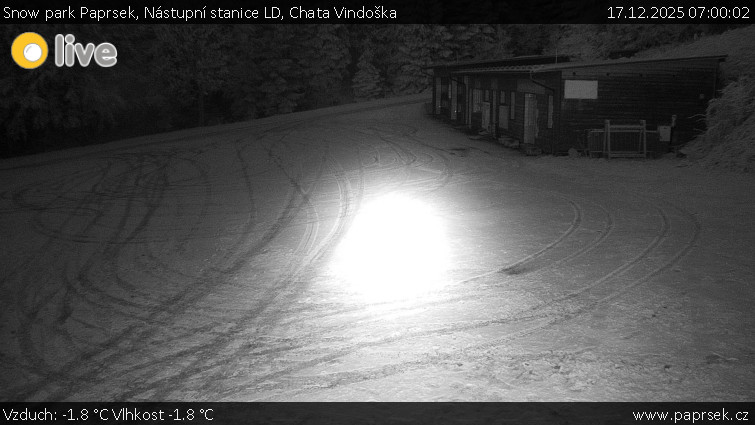 Snow park Paprsek - Nástupní stanice LD, Chata Vindoška - 17.12.2025 v 07:00