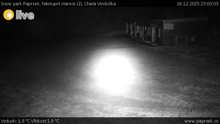 Snow park Paprsek - Nástupní stanice LD, Chata Vindoška - 18.12.2025 v 23:00