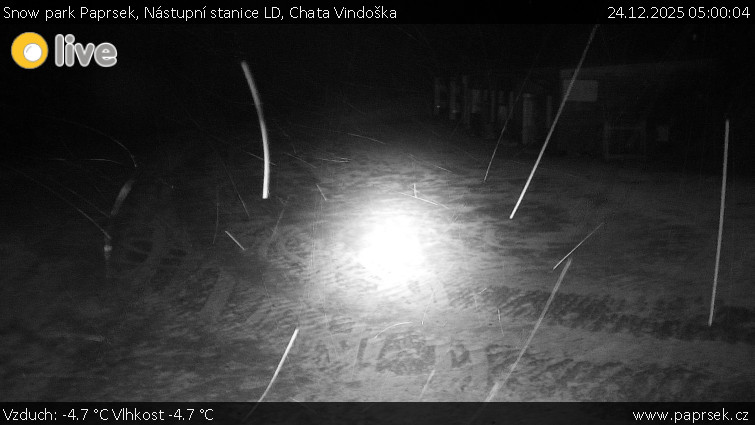 Snow park Paprsek - Nástupní stanice LD, Chata Vindoška - 24.12.2025 v 05:00