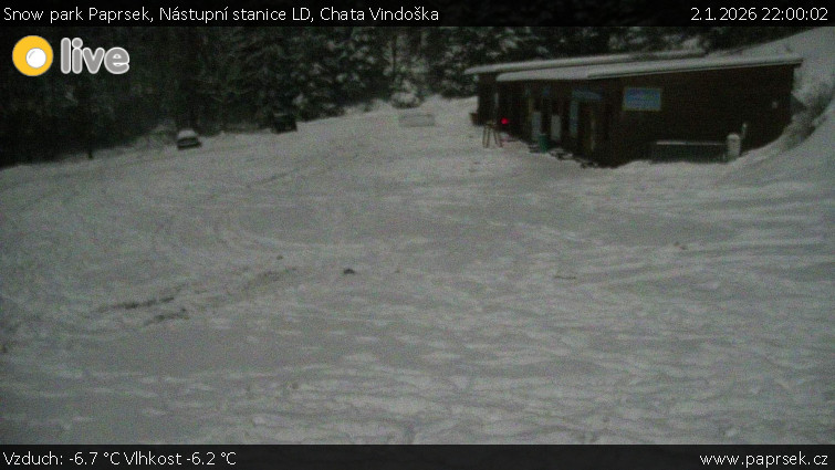 Snow park Paprsek - Nástupní stanice LD, Chata Vindoška - 2.1.2026 v 22:00