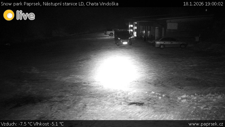 Snow park Paprsek - Nástupní stanice LD, Chata Vindoška - 18.1.2026 v 19:00