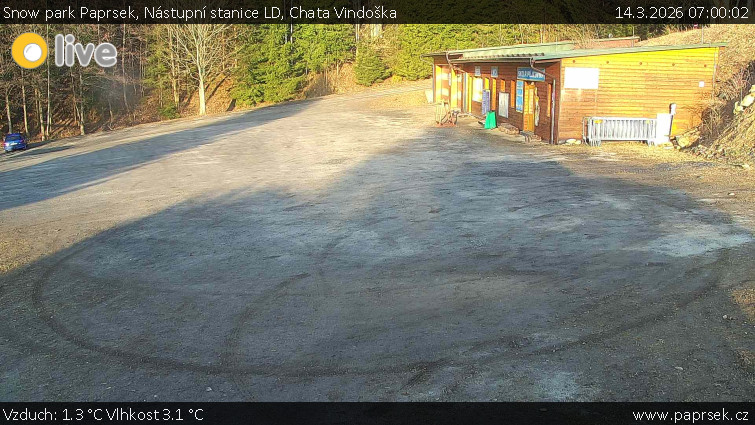 Snow park Paprsek - Nástupní stanice LD, Chata Vindoška - 14.3.2026 v 07:00