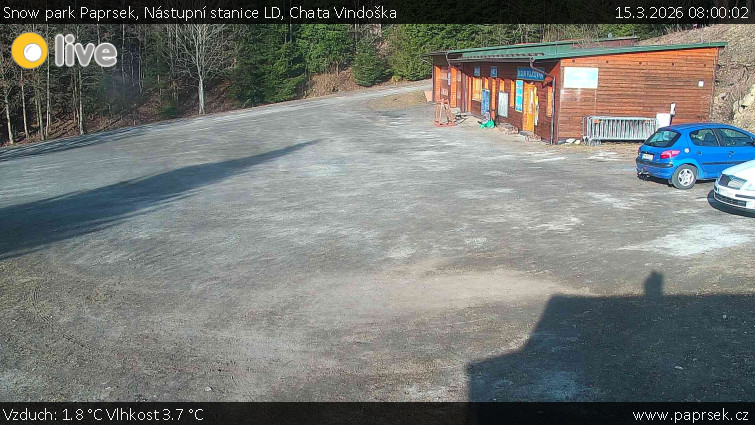 Snow park Paprsek - Nástupní stanice LD, Chata Vindoška - 15.3.2026 v 08:00