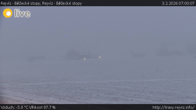 Rejvíz - Běžecké stopy - Rejvíz - Běžecké stopy - 3.2.2026 v 07:00