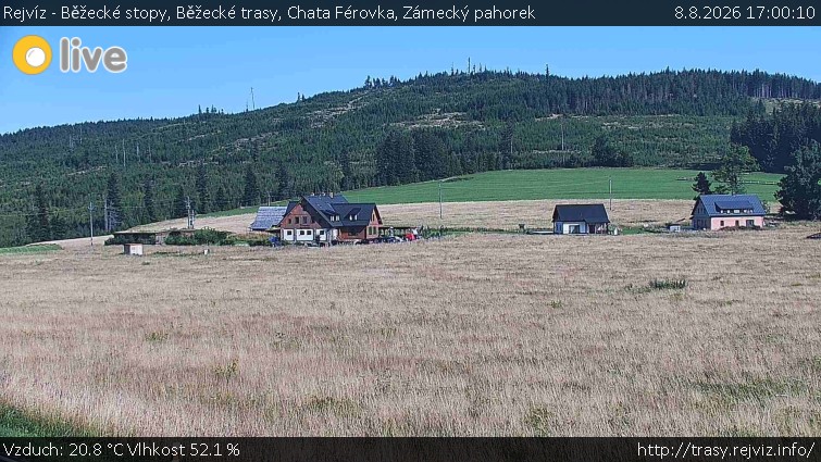 Rejvíz – trasy narciarstwa biegowego - Trasy biegowe, Chata Férovka, Wzgórze Zamkowe - 8.8.2026 v 17:00