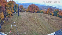 Vrchol Bouřňák, pohled na jih