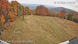 Vrchol Bouřňák, pohled na jih