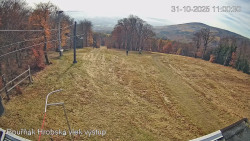 Vrchol Bouřňák, pohled na jih