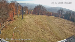 Vrchol Bouřňák, pohled na jih