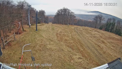 Vrchol Bouřňák, pohled na jih