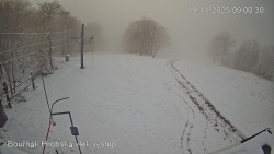 Vrchol Bouřňák, pohled na jih