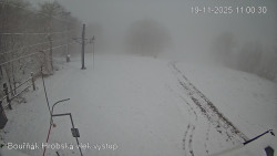 Vrchol Bouřňák, pohled na jih