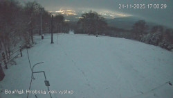 Vrchol Bouřňák, pohled na jih