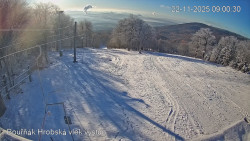 Vrchol Bouřňák, pohled na jih