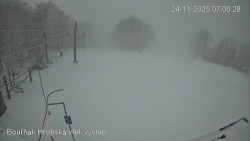 Vrchol Bouřňák, pohled na jih