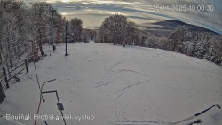 Vrchol Bouřňák, pohled na jih