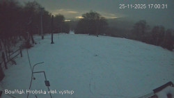 Vrchol Bouřňák, pohled na jih