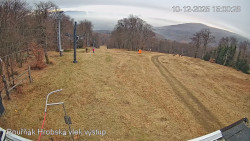 Vrchol Bouřňák, pohled na jih