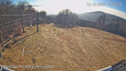 Vrchol Bouřňák, pohled na jih