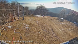 Vrchol Bouřňák, pohled na jih