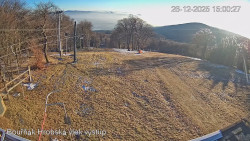 Vrchol Bouřňák, pohled na jih