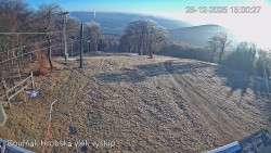 Vrchol Bouřňák, pohled na jih