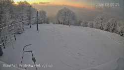 Vrchol Bouřňák, pohled na jih