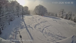 Vrchol Bouřňák, pohled na jih