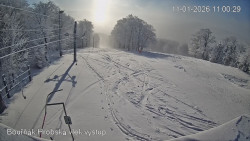 Vrchol Bouřňák, pohled na jih