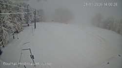 Vrchol Bouřňák, pohled na jih