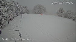 Vrchol Bouřňák, pohled na jih