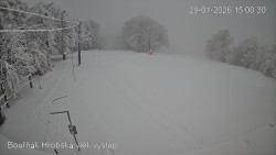 Vrchol Bouřňák, pohled na jih