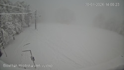 Vrchol Bouřňák, pohled na jih